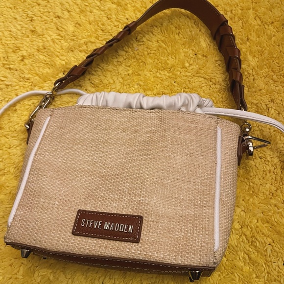 Steve Madden Leave Straw Box Bag - Picture 1 of 8